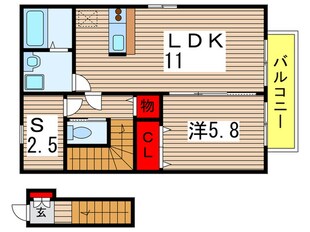 アムールプティⅡの物件間取画像